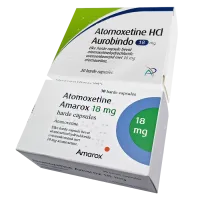 Фото Атомоксетин HCL 18 мг Европа :: Аналог Когниттера :: Aurobindo/Glenmark/Amarox капс. №30